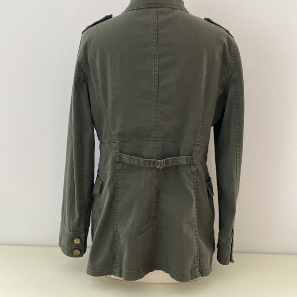 Bianca Nygard military style olive grren jacket. Chest 20”  Length 27.5” Unlined - Picture 3 of 13